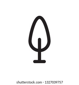 Tree icon in trendy outline style design. Vector graphic illustration. Editable vector stroke. EPS 10.