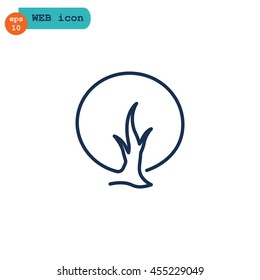  tree icon vector .