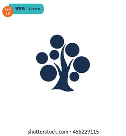  tree icon vector .