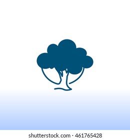  tree icon vector .