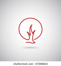  tree icon vector .
