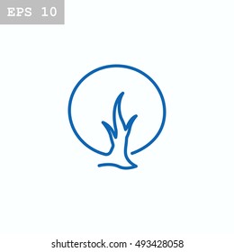  tree icon vector .