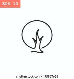  tree icon vector .