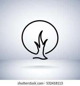  tree icon vector .