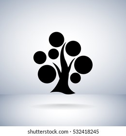  tree icon vector .