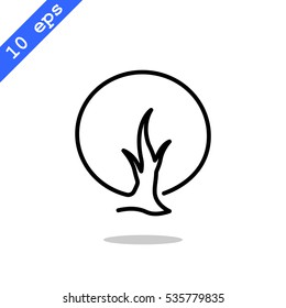  tree icon vector .