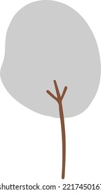 Tree icon vector abstract shape for nature, ecology and environment in a flat color illustration
