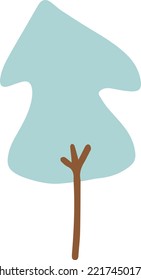 Tree icon vector abstract shape for nature, ecology and environment in a flat color illustration
