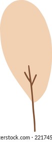Tree icon vector abstract shape for nature, ecology and environment in a flat color illustration

