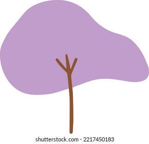 Tree icon vector abstract shape for nature, ecology and environment in a flat color illustration
