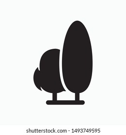 Tree icon. Tree vector art illustration isolated on white background.