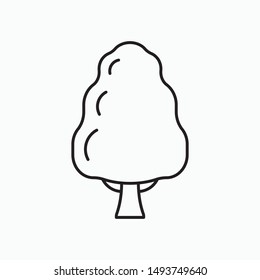Tree icon. Tree vector art illustration isolated on white background.