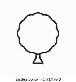 Tree icon. Tree vector art illustration isolated on white background.