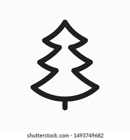 Tree icon. Tree vector art illustration isolated on white background.
