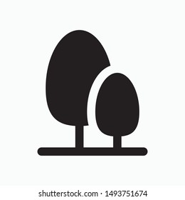 Tree icon. Tree vector art illustration isolated on white background.