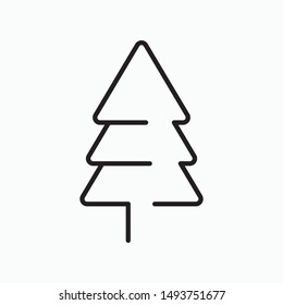 Tree icon. Tree vector art illustration isolated on white background.