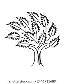tree icon, vector best line icon.