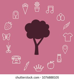 Tree icon, vector design element