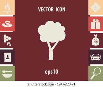 Tree icon, vector design element