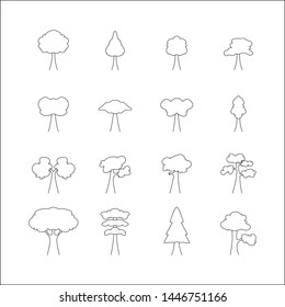 tree icon vector design illustration with line art style