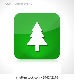 Tree icon | vector design template | color green | icon set | abstract with symbol |