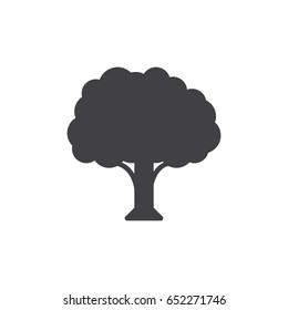 Tree icon vector, filled flat sign, solid pictogram isolated on white. Symbol, logo illustration. Pixel perfect