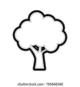 Tree icon. Vector. Flat style black icon on white.