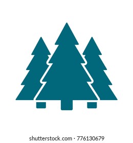 tree icon, vector forest illustration, flat design best vector forest illustration 