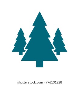tree icon, vector forest illustration 