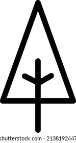 Tree icon vector glyph symbol for nature, ecology and environment in a flat color illustration