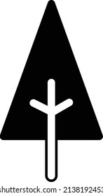 Tree icon vector glyph symbol for nature, ecology and environment in a flat color illustration