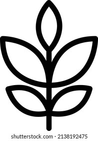 Tree icon vector glyph symbol for nature, ecology and environment in a flat color illustration