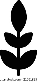 Tree icon vector glyph symbol for nature, ecology and environment in a flat color illustration