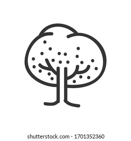 Tree icon vector with Hand drawn style