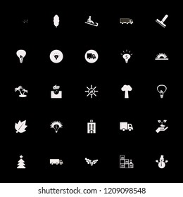 tree icon. tree vector icons set hand sprout, palm trees, sun leaves and holly berry