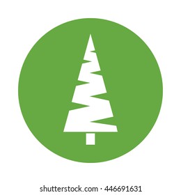 Tree icon. Vector illustration of a tree. Ecology icon. Spruce