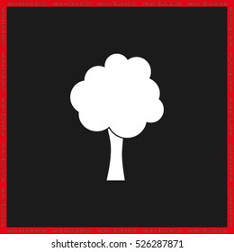 Tree icon vector illustration eps10. Isolated badge for website or app - stock infographics