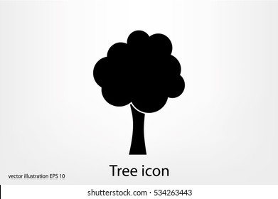 Tree icon vector illustration eps10. Isolated badge for website or app - stock infographics.
