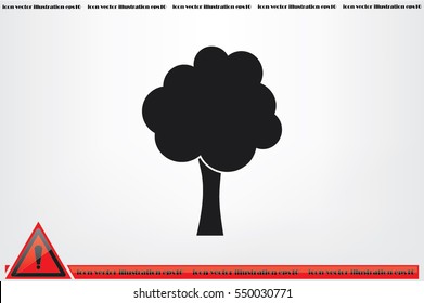 Tree icon vector illustration eps10. Isolated badge for website or app - stock infographics.
