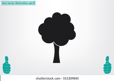 Tree Icon Vector Illustration Eps10. Isolated Badge For Website Or App - Stock Infographics