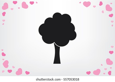 Tree icon vector illustration eps10. Isolated badge for website or app - stock infographics.