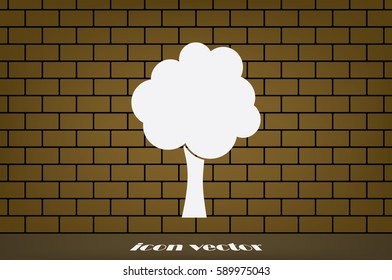 Tree icon vector illustration eps10. Isolated badge for website or app - stock infographics.