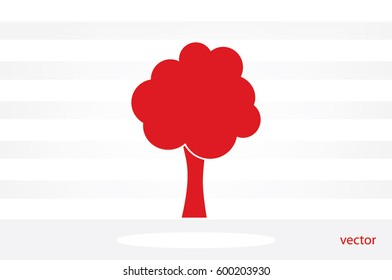 Tree icon vector illustration eps10. Isolated badge for website or app - stock infographics.