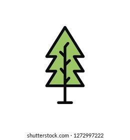 Tree Icon Vector Illustration in Filled Style for Any Purpose