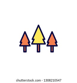 Tree Icon Vector Illustration in Filled Style for Any Purpose