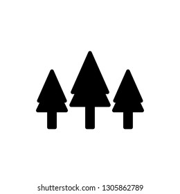 Tree Icon Vector Illustration in Glyph Style for Any Purpose