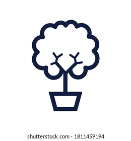 Tree icon vector illustration. Isolated flat icon in trendy style.