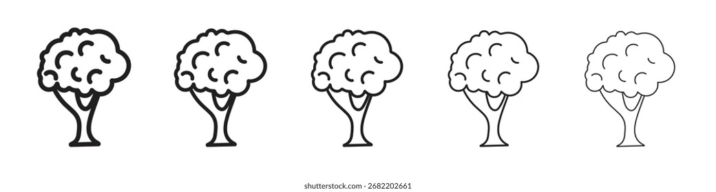 Baum-Symbol, Vektorgrafik einzeln