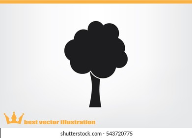 Tree icon vector illustration. Isolated badge for website or app - stock infographics.
