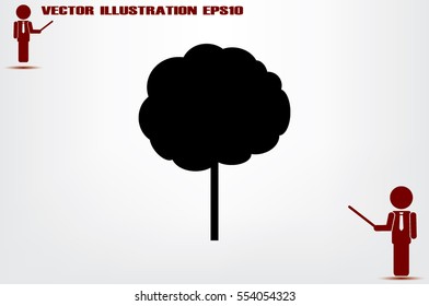 Tree icon vector illustration. Isolated badge for website or app - stock infographics.